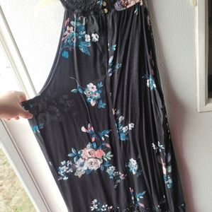 High Neck Floral Dress